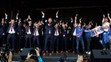 Islandskí futbalisti po príchode z majstrovstiev Európy.