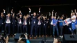 Islandskí futbalisti po príchode z majstrovstiev Európy.