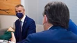 Richard Raši a Ján Budaj pred natáčaním.