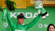 Peter Sagan v zelenom drese pre najlepšieho špurtéra.