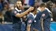 Radosť Karima Benzemu po strelení gólu proti Arménsku v príprave na EURO 2016.