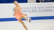  Ruska Jelena Radionovová počas krátkeho programu žien na ME v krasokorčuľovaní.