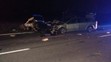 Zdemolované auto po nehode pri Kráľovej nad Váhom.