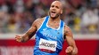 Lamont Marcell Jacobs po víťaznom finále v behu na 100 m.