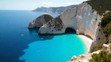 Pláž Navagio na ostrove Zakynthos.