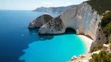Pláž Navagio na ostrove Zakynthos.