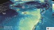 Satelitný 3D model morského dna zobrazuje oblasti, kde by sa lietadlo mohlo nachádzať.