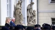 Nemecký prezident Frank-Walter Steinmeier víta slovenskú prezidentku Zuzanu Čaputovú v rámci jej návštevy Nemecka 9. apríla 2024 v Berlíne.