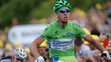 Peter Sagan víťazí 6. júla 2012 pred Nemcom Andre Greipelom v 6. etape Tour de France na trati z Epernay do Metzu. 