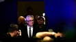 Kandidát na prezidenta SR Ivan Korčok reaguje na predbežné neoficiálne výsledky vo svojej volebnej centrále.