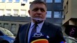 Predseda opozičného Smeru-SD Robert Fico odchádza z budovy Prezídia Policajného zboru.