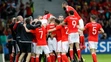 Snímky zo zápasu Belgicko - Wales