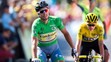 Víťaz 11. etapy na TdF Peter Sagan, v žltom drese Chris Froome.