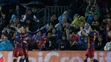 Barcelonské hviezdne trio oslavuje gól do siete Arsenalu počas osemfinále LM.