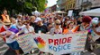 Na snímke účastníci pochodu PRIDE v Košiciach 24. augusta 2019.