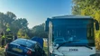 Zrážka auta a autobusu pri Michalovciach.