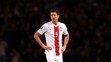 Smutný poľský kapitán Robert Lewandowski po tom, čo Steven Fletcher (Škótsko) strelil gól v kvalifácii ME.