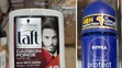 Gél na vlasy Testanera Taft a antiperspirant Nivea.