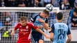 Zľava Martin Rymarenko (Banská Bystrica) a Siemen Voet (Slovan) počas zápasu 2. kola Niké ligy.