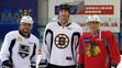 Marián Gáborík (LA King), Zdeno Chára (Boston Bruins) a Marián Hossa (Chicago). 