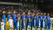 Na snímke futbalisti Slovenska pózujú pred prípravným zápasom medzi Slovenskom a Walesom
