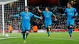Neymar, Lionel Messi a Luis Suarez sa tešia po strelení druhého gólu do siete Arsenalu v osemfinále LM.