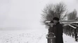 Zamrznutý Dunaj počas zimy v roku 1956.