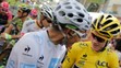 Nairo Quintana a Chris Froome pred štartom 17. etapy Tour de France.