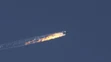 Horiaci Su-24 po zásahu tureckou stíhačkou F-16.