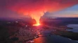 Erupcia v Grindavíku. 