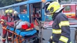 Zrážka električky a obslužného vozidla