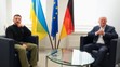 Volodymyr Zelenskyj na stretnutí s Olafom Scholzom.