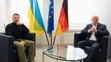 Volodymyr Zelenskyj na stretnutí s Olafom Scholzom.