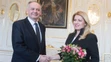 Predseda Za ľudí Andrej Kiska na stretnutí s prezidentkou Zuzanou Čaputovou.