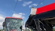 Zrážka električky s autobusom v Prahe.