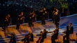 Na snímke spevák Andrea Bocelli počas otváracieho ceremoniálu.