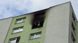 Interiér vyhoreného bytu v Rači.