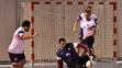Brankár slovenskej reprezentácie Michal Baran v zápase s Čiernou Horou na ME kňazov v halovom futbale.