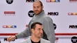Tyson Fury a Vladimír Kličko na archívnej snímke.