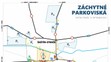 Mapa parkovísk v Šaštíne.