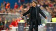 Tréner Atlética Madrid Diego Simeone počas odvety osemfinále LM proti Leverkusenu.
