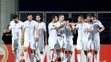 Hráči Rijeky oslavujú gól v zápase EL proti AEK Atény.