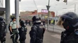 Pochod fanúšikov PAOK Bratislavou.