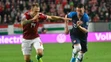 Radosť slovenských futbalistov po víťazstve 2:1 v zápase kvalifikácie ME 2020 na pôde Maďarska.
