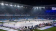 Na snímke hokejisti počas zápasu na hokejovom podujatí Kaufland Winter Games HC Oceláři Třinec - HC Kometa Brno.
