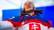 Pavol Regenda počas osláv bronzu zo ZOH 2022 na Námestí SNP v Bratislave.