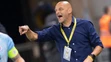 Tréner futbalistov Dunajskej Stredy Adrián Guľa gestikuluje v zápase 8. kola Fortuna ligy na pôde Slovana.