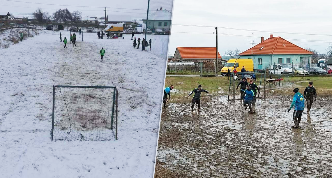 Blato, sneh a voda po členky. Nezvyčajnú ligu hrajú bez rozhodcu aj tri generácie naraz
