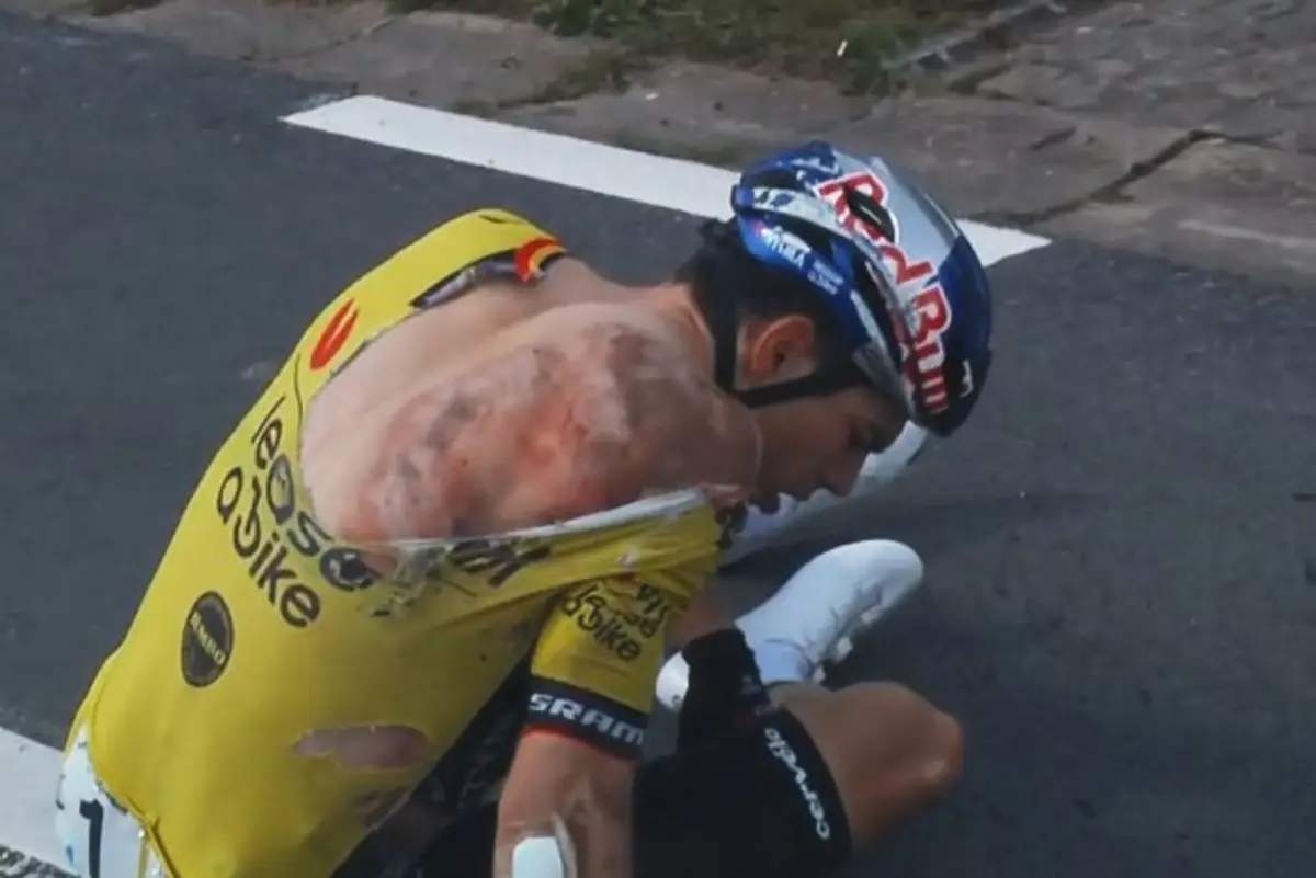 Wout Van Aert po páde