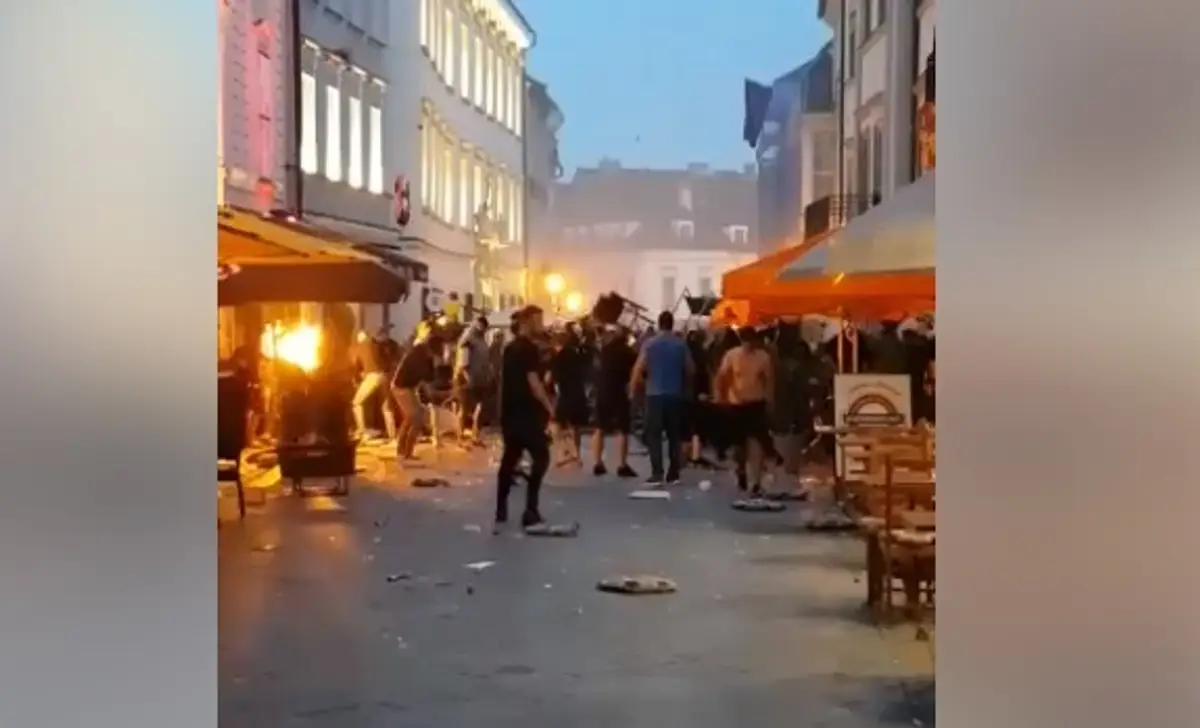 Bitka v centre Bratislavy.